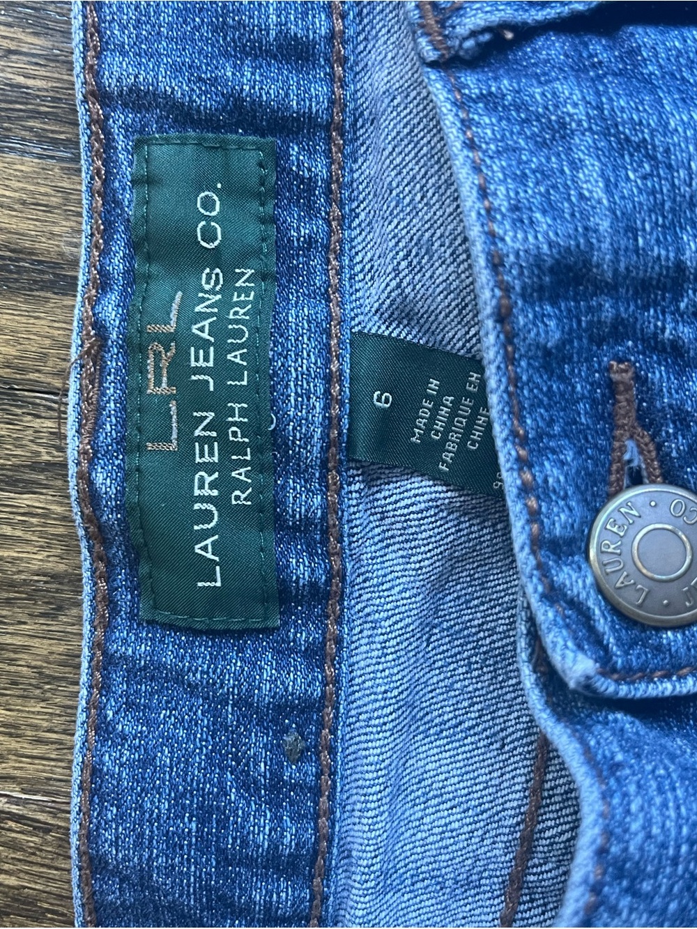 LRL Ralph Lauren Modern Slim Jeans in Medium Blue Size 6 - Picture 3 of 10
